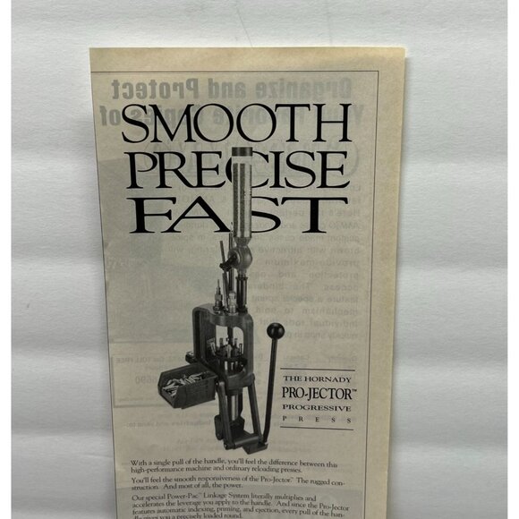 Hornady Pro-Jector Progressive Press Vintage Print Ad 1990s Reloading Machine - Picture 4 of 6
